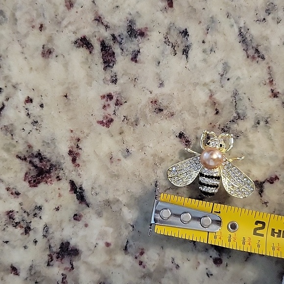 Bee pin bee brooch purse brooch gold pearl brooch pin - Picture 9 of 15